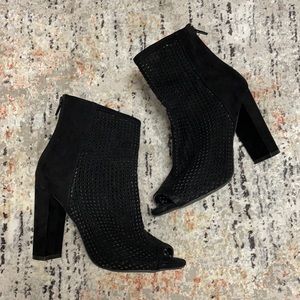 Black Mesh Heels/Booties